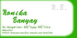 monika banyay business card